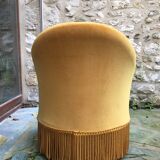 Velvet toad armchair
