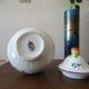 KG LUNÉVILLE "Street Lamp" Sugar bowl earthenware with flower decoration, apple fretel.