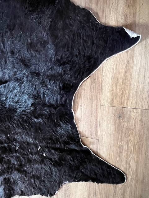 Brown cowhide rug, 2.30m