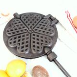 Heavy Antique Waffle Pan. Cast Iron Waffle Maker.