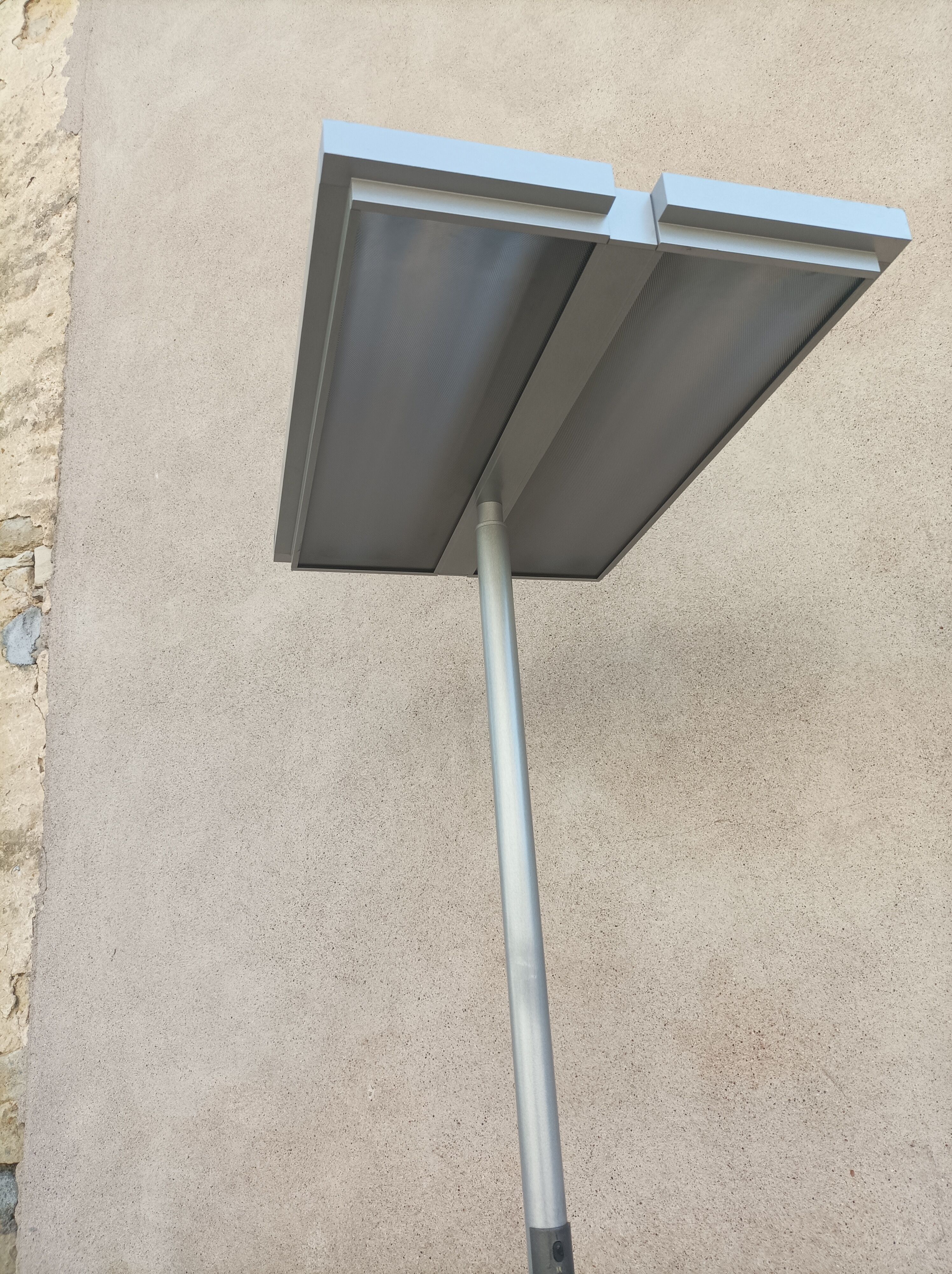 Vintage floor lamp grey metal