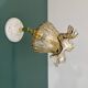 Vintage amber glass tulip wall light