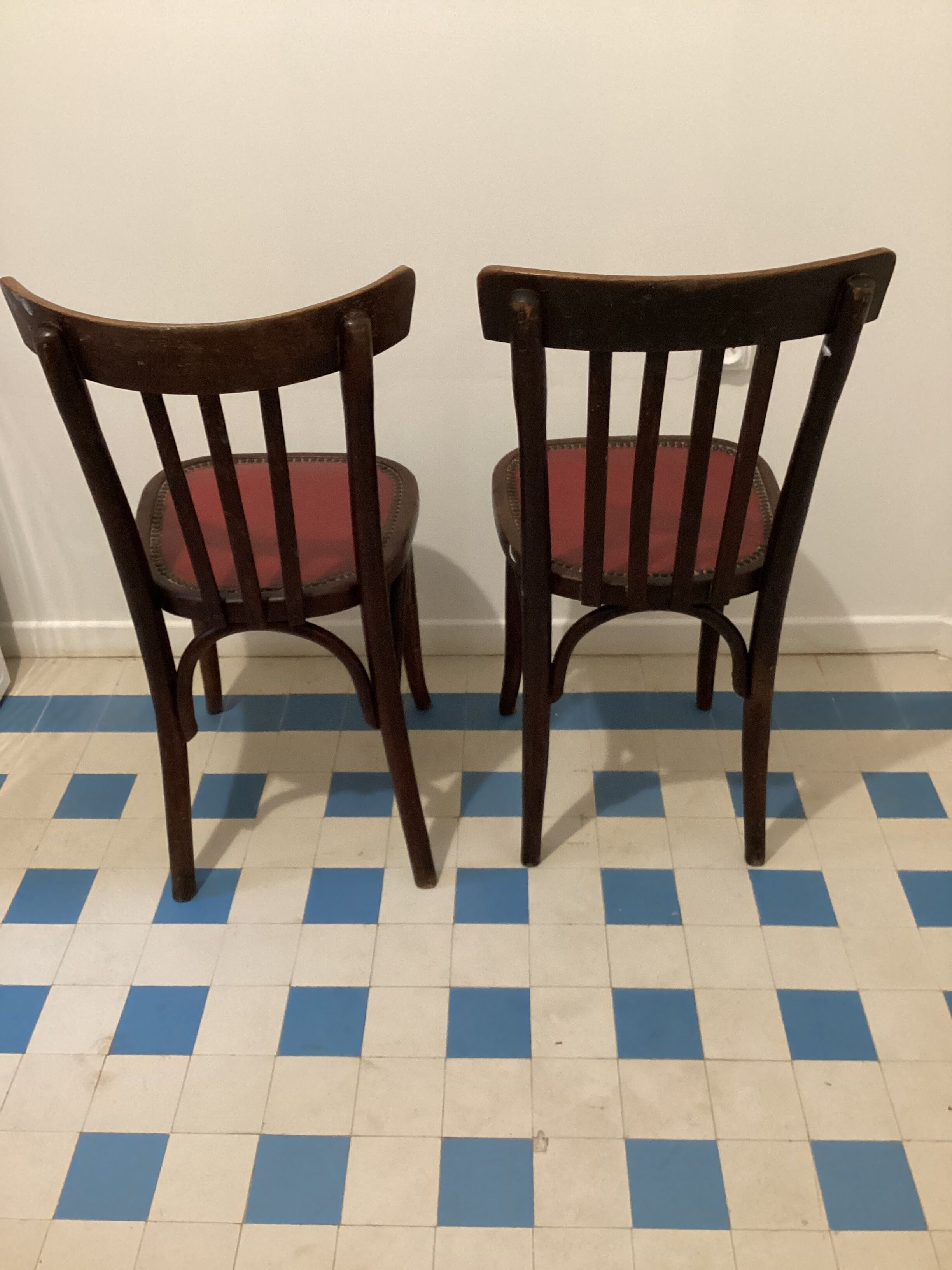 Set of 2 vintage bistro chairs 1930s 1940s