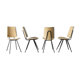 Set of 4 vintage compass feet chairs - 1960