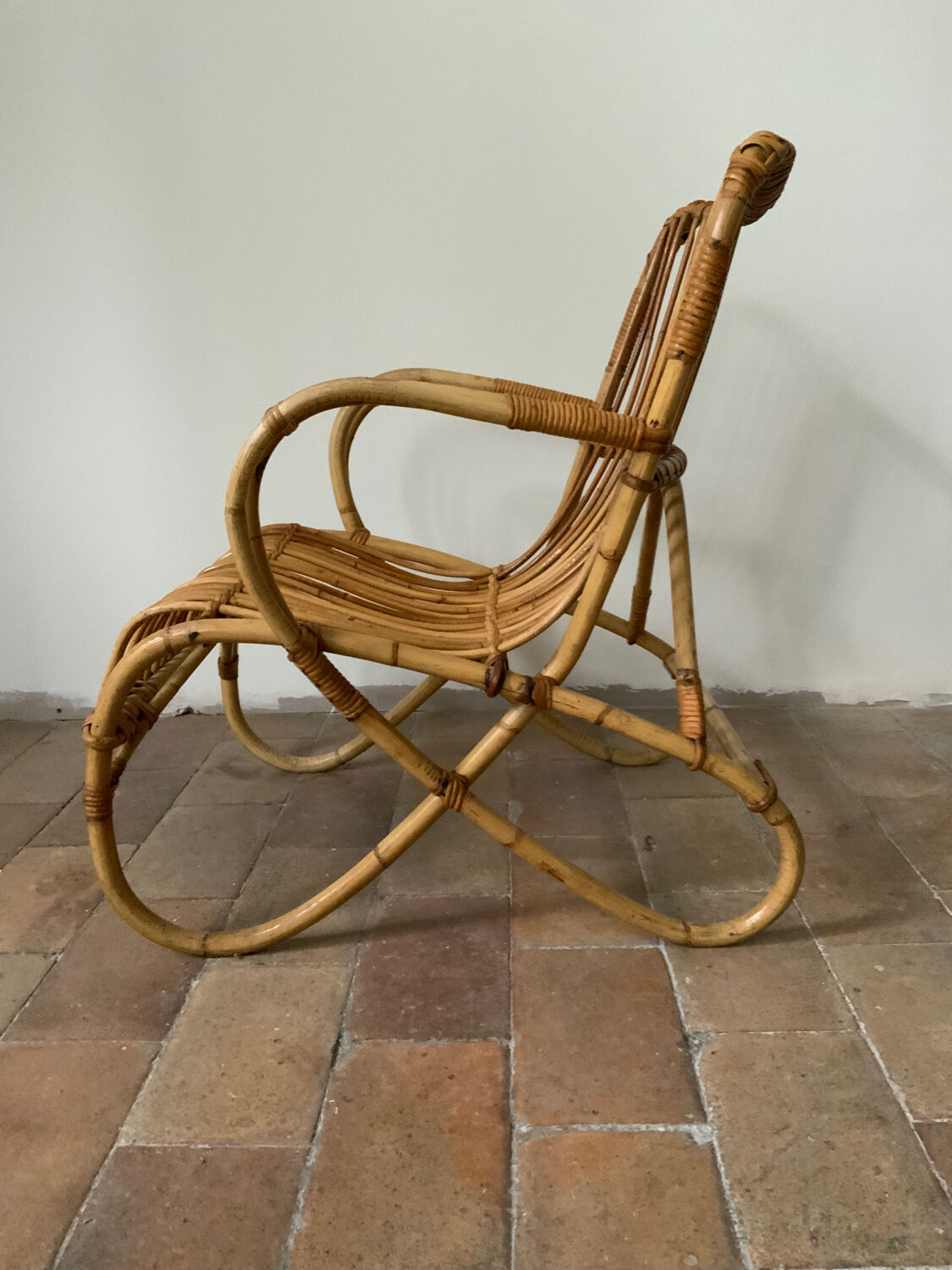 Rattan armchair