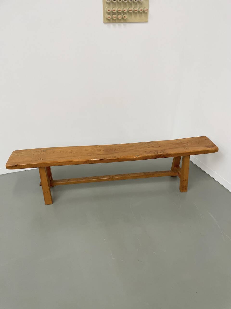 Solid elm bench 2m