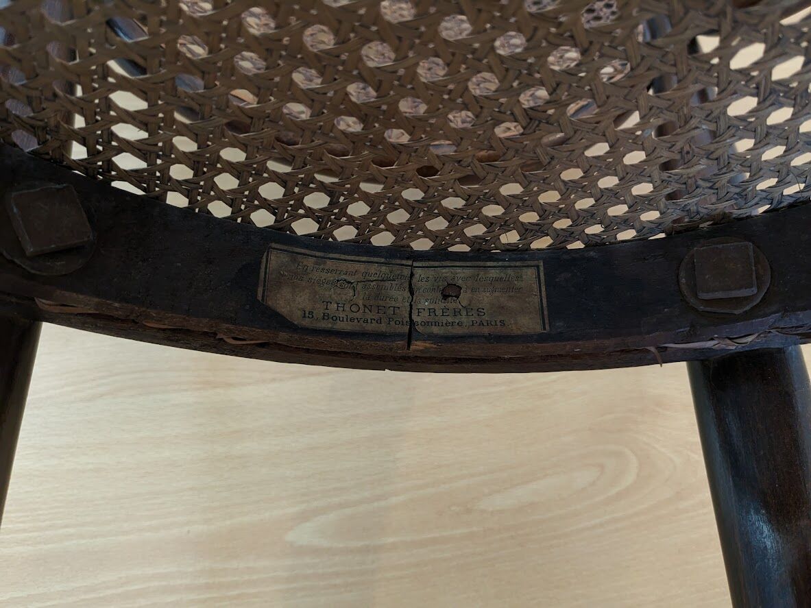 Armchair thonet child curve and rare canning