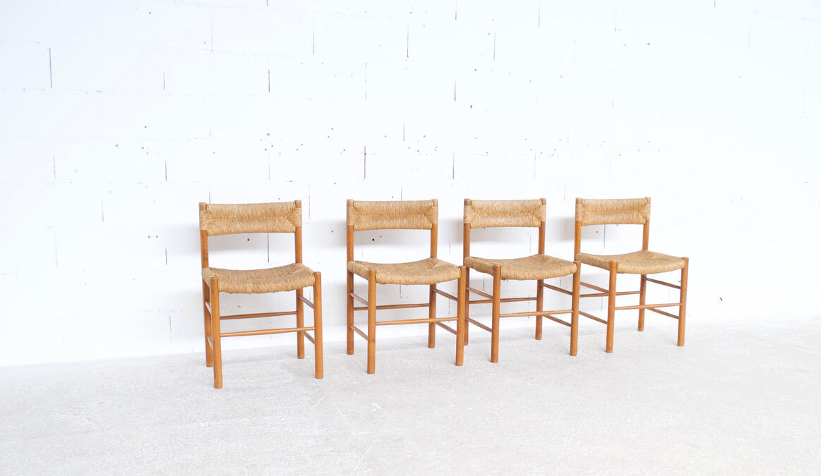 4 chairs Dordogne 60's Robert Sentou