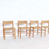 4 chairs Dordogne 60's Robert Sentou