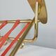 Vintage mid century wall mount brass wardrobe coat rack