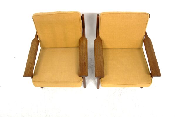 Set de 2 fauteuils scandinave en teck, Poul Volther, Gemla Möbler, Suède, 1960