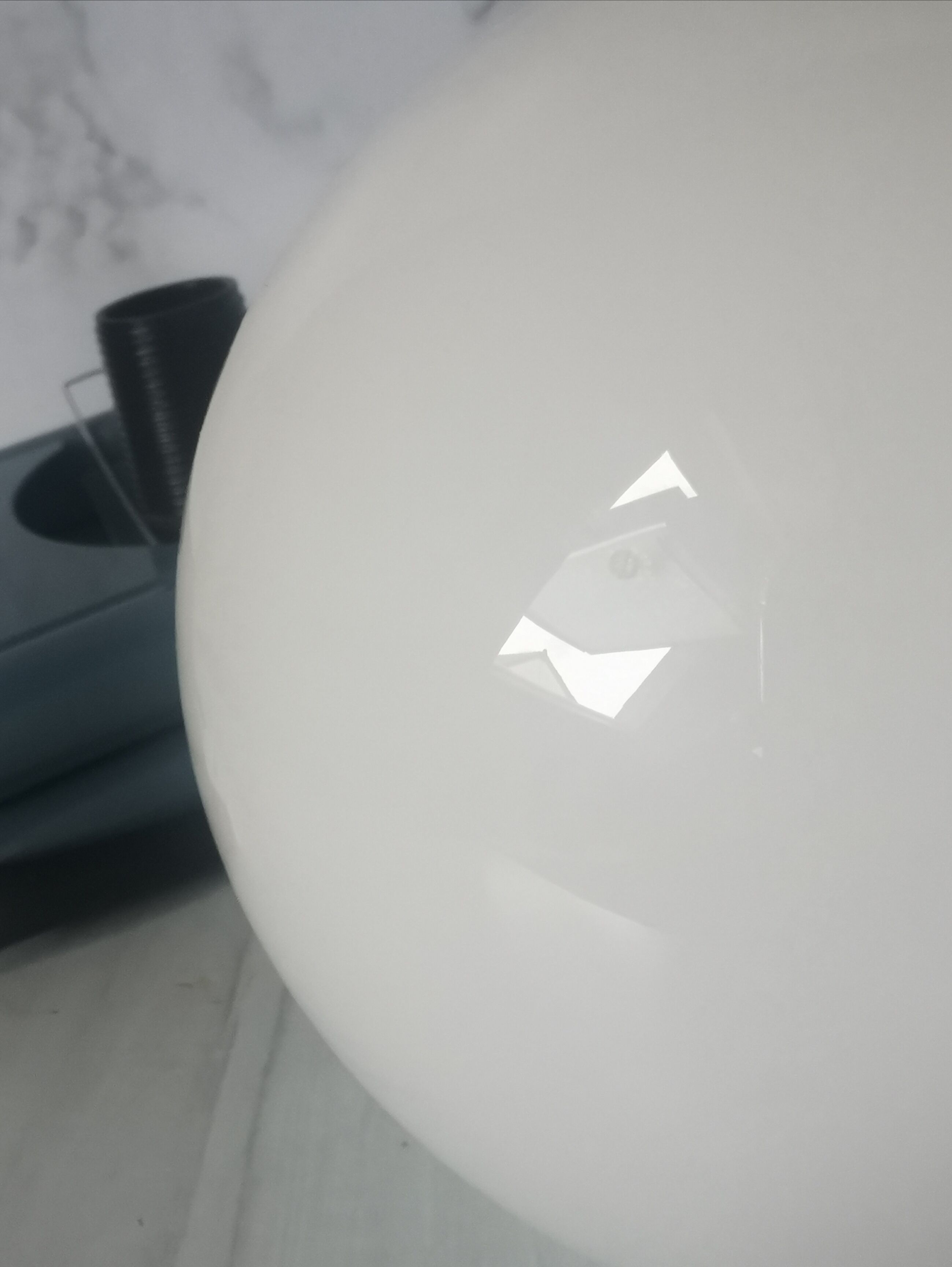 Vintage metal and opaline wall lamp