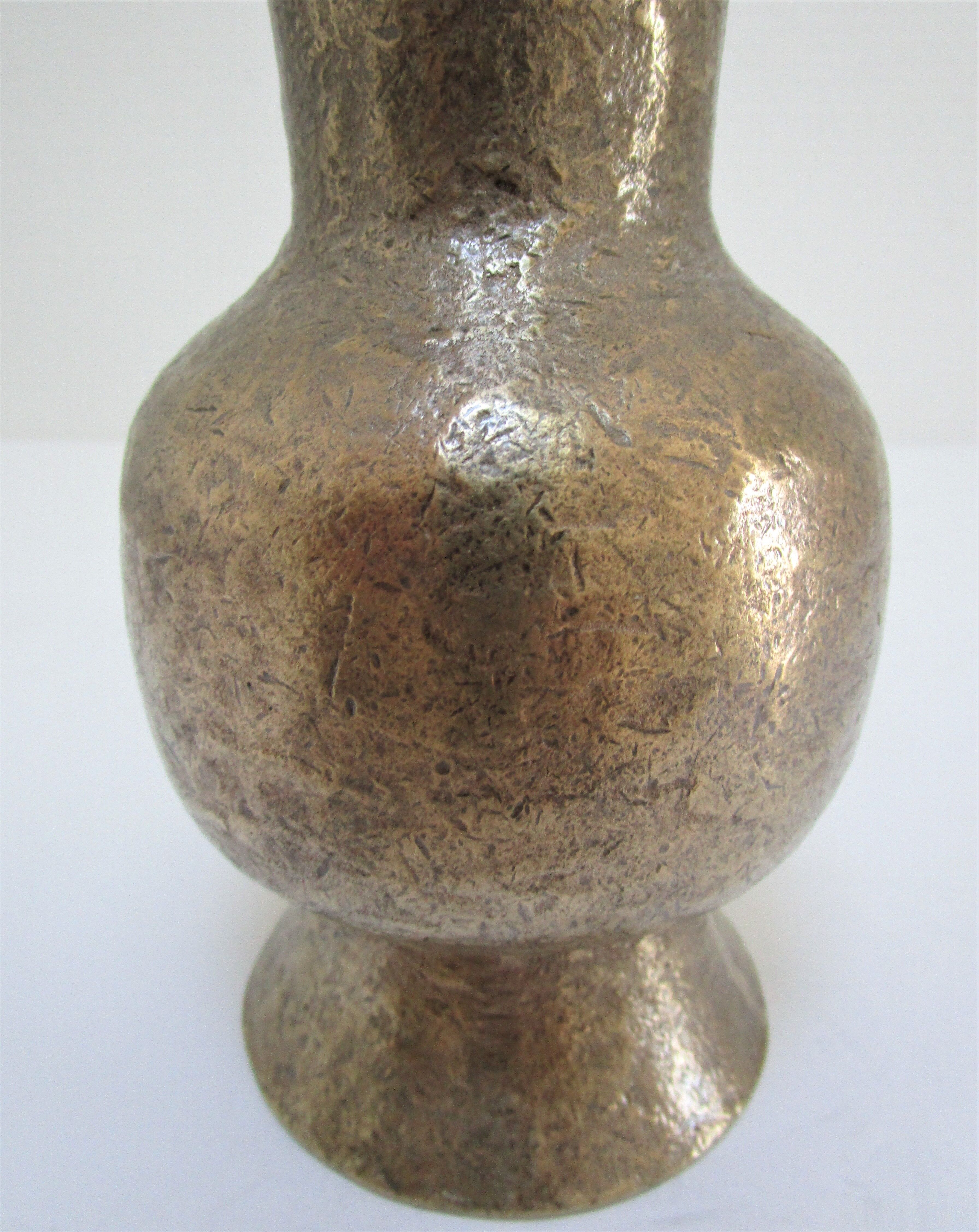 Solid bronze vase brutalist 70s