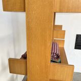 Bookcase on solid beech legs from the 80s