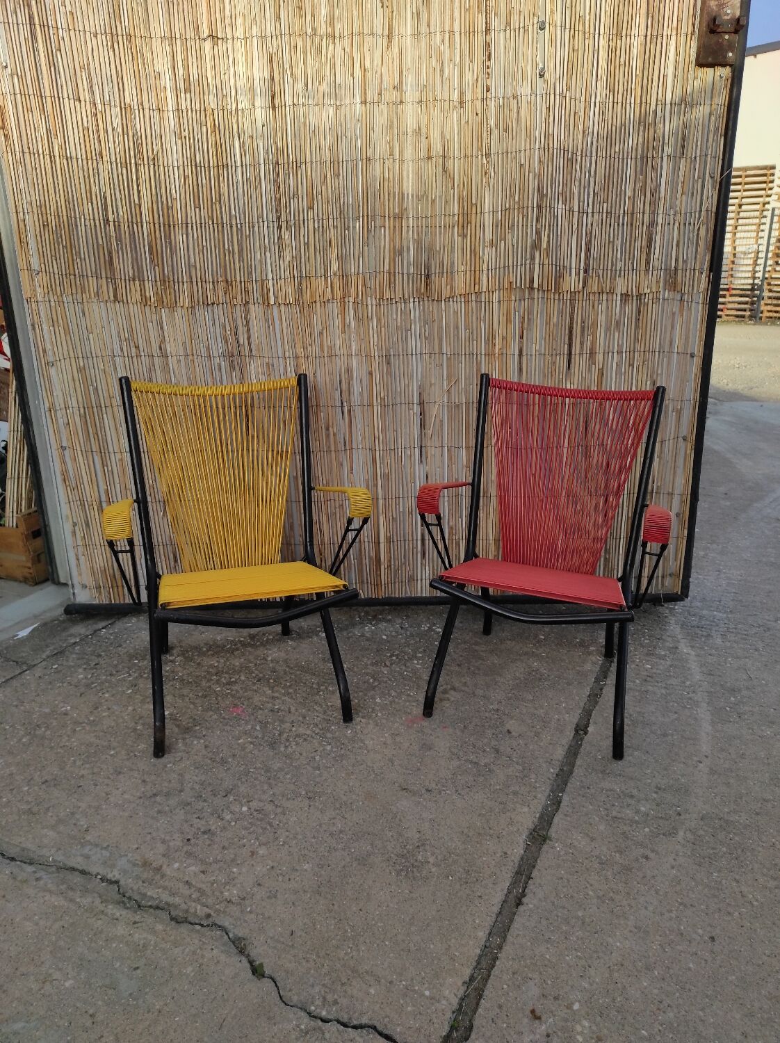 Pair of armchairs scoubidou