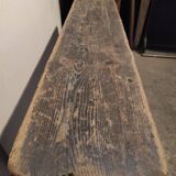 Farm bench in black patinated fir