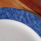 Limoges porcelain - Set of 3 plates, Rhapsodie bleue model
