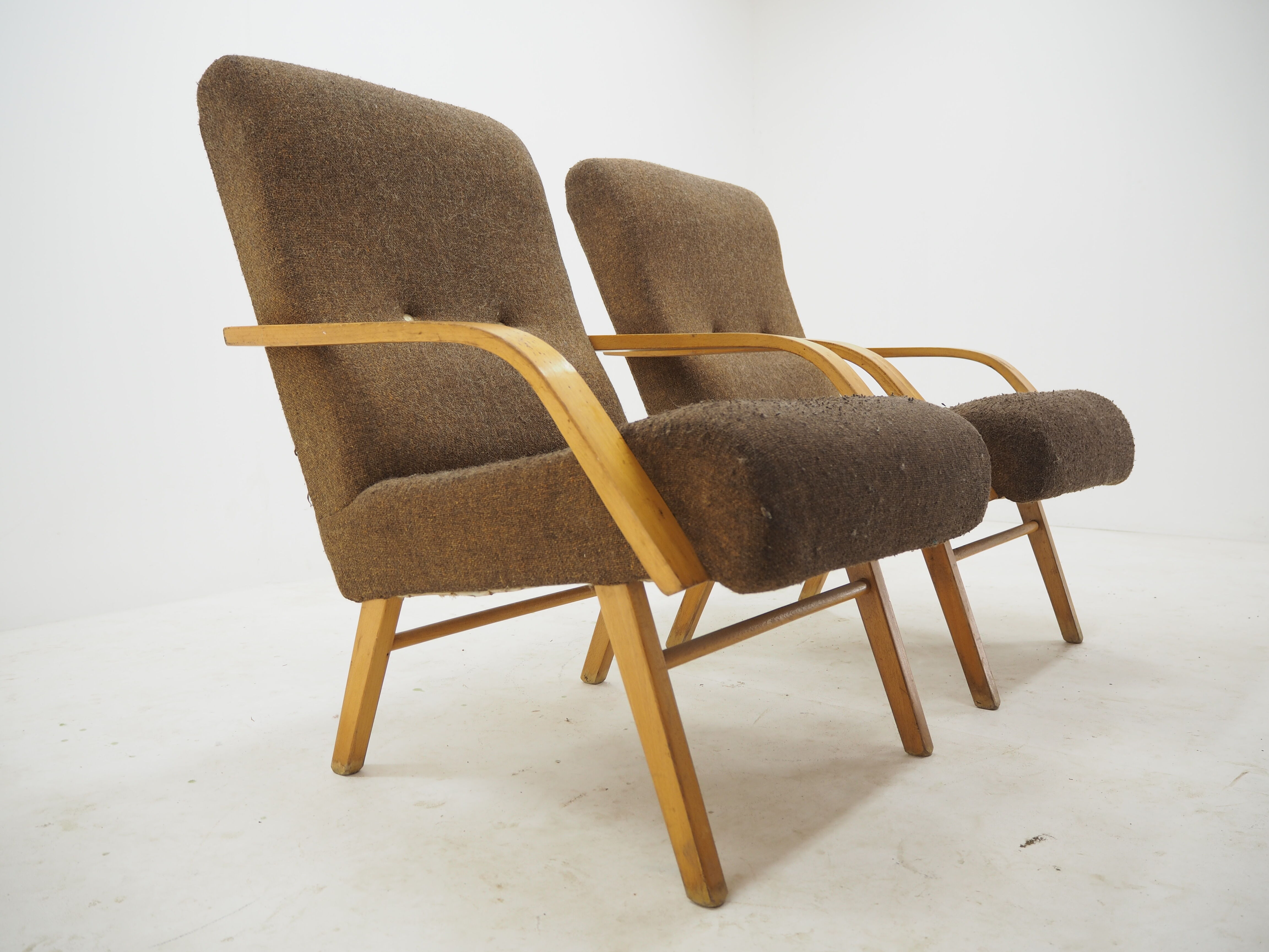 Pair of armchairs, Czechoslovakia, 1960