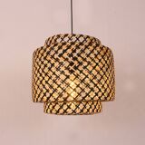 Bamboo Lighting 40 cm Black and  Natural, Bamboo Chandelier, Bamboo Lamp