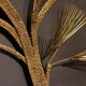 Large wall sculpture in the shape of a tree needle in brass by Curtis Jeré, mid-century modern.