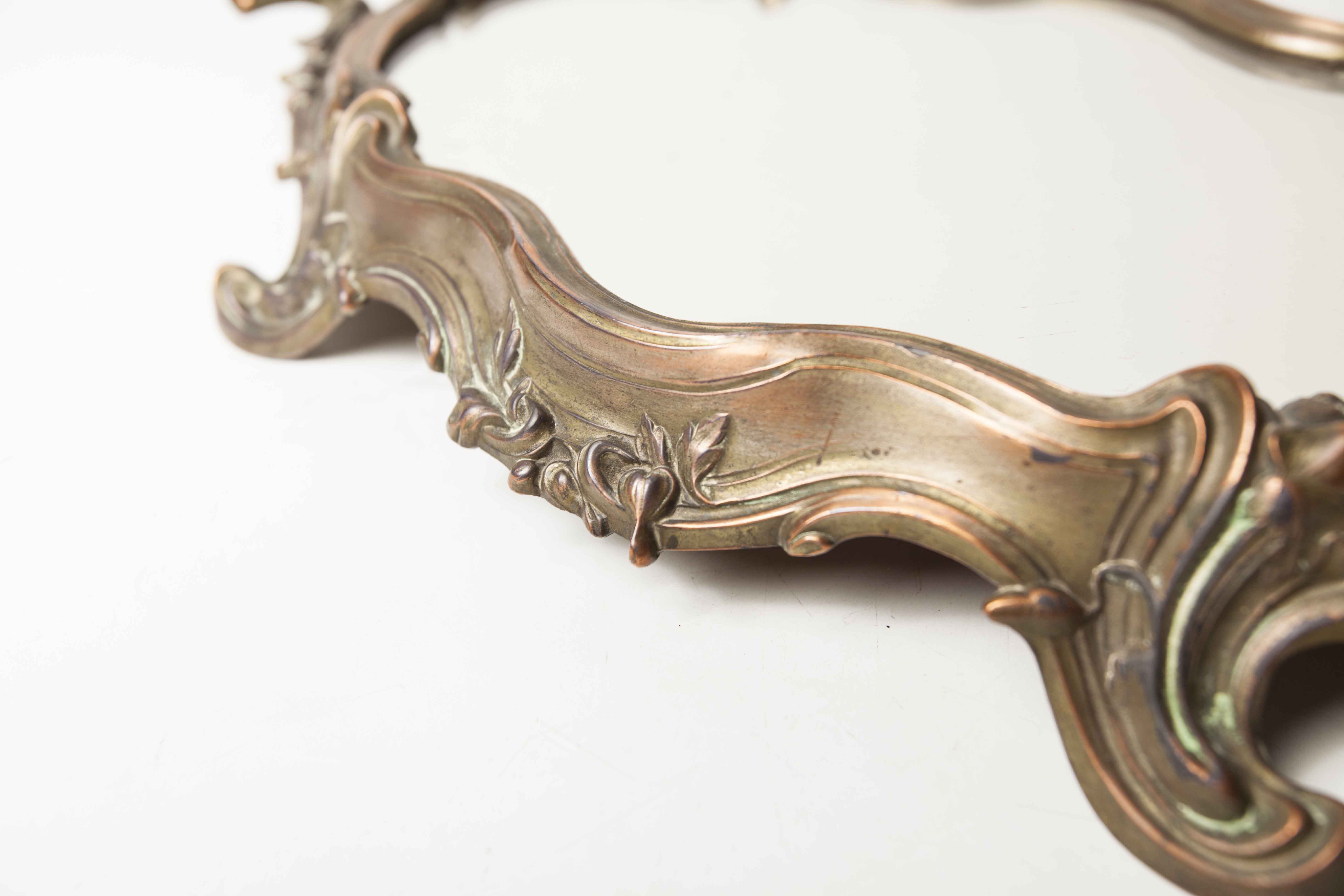 Plateau miroir bronze 1930