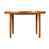 Danish Teak Round Folding Dining Table, 1960s