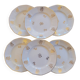 6 Sarreguemines dessert plates, Fleurs de France design. 1950s