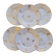 6 Sarreguemines dessert plates, Fleurs de France design. 1950s