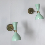 Paire appliques murale italienne style années 50