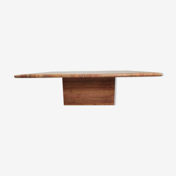 Table basse travertin rouge design