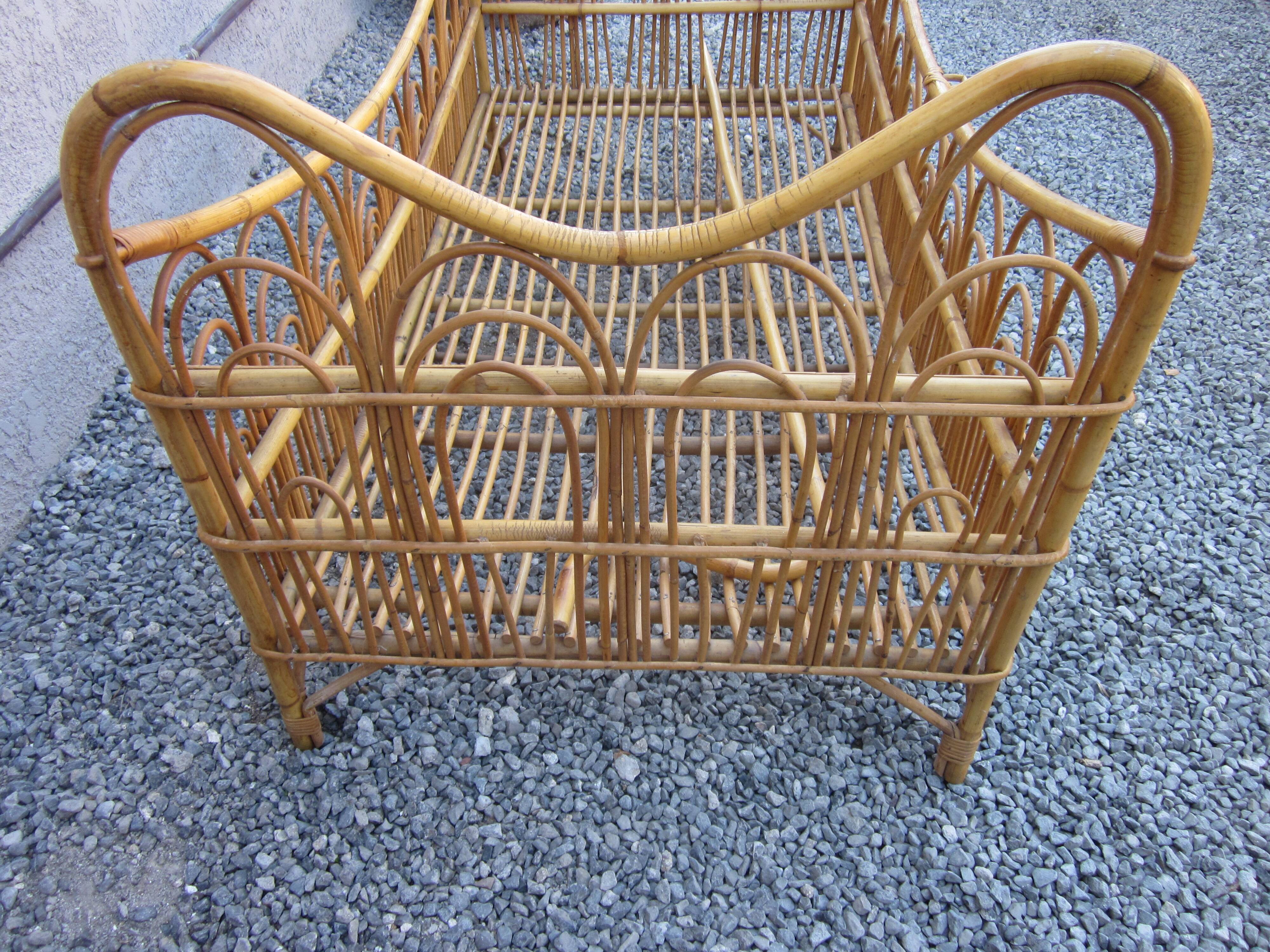 Rattan bed child of the 60s