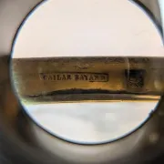Antique cut glass plate – Gilded metal mount Cailar-bayard – French silversmithing