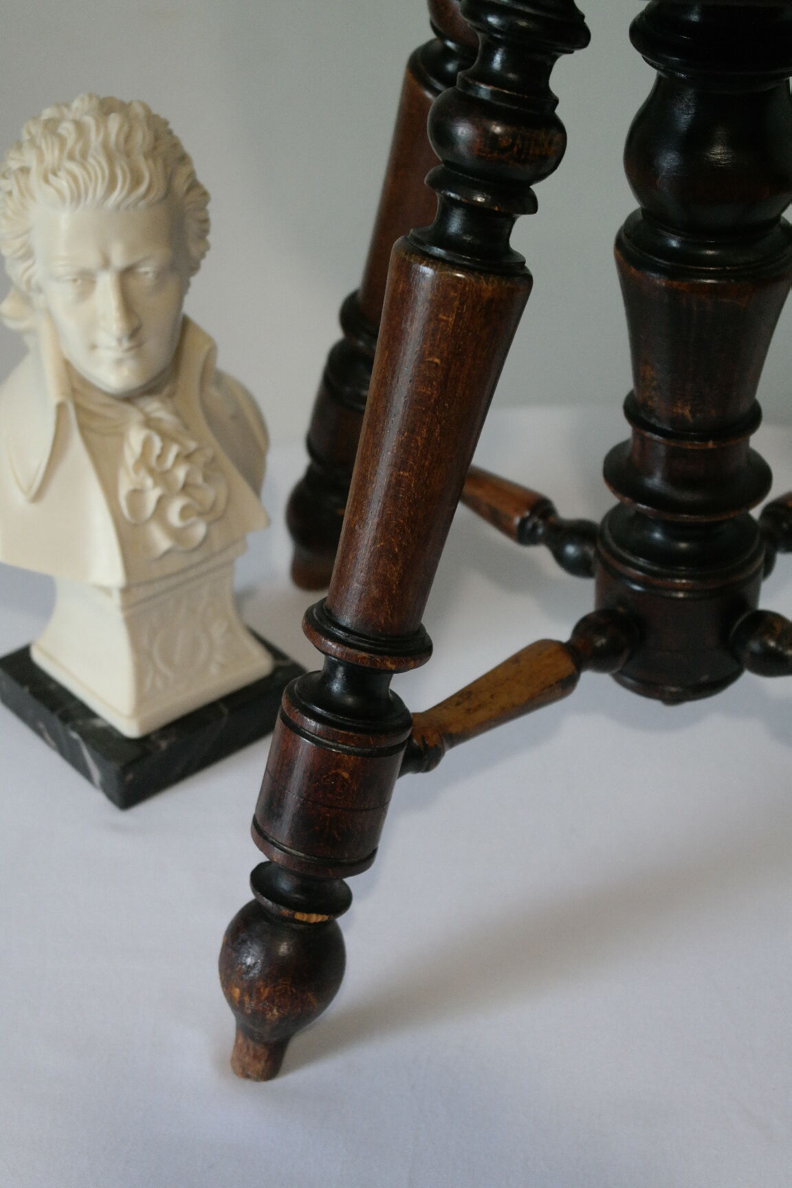 Napoleon III beech piano stool