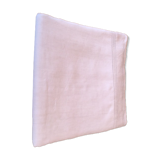 Drap lin blanc ancien brodé à la main et monogramme TD 226 x 320
