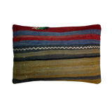 Vintage turkish handmade kilim cushion cover , 30 x 50 cm