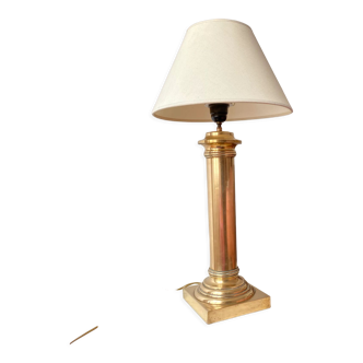 Brass column lamp neoclassical style 60s vintage