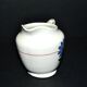 Sarreguemines earthenware milk jug - creamer in bamboo shape with stencil decoration 1920