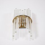 Paire d’appliques laiton & verre.