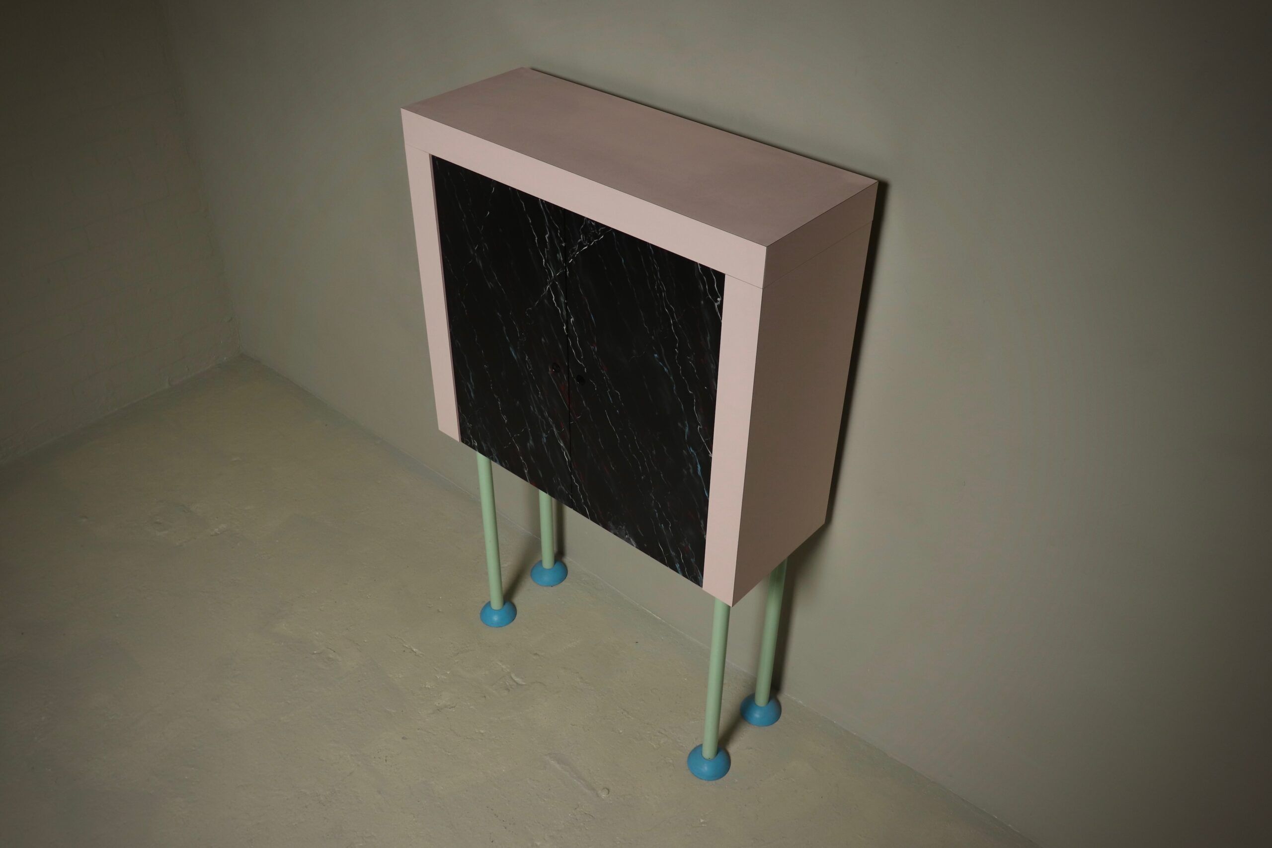 Memphis style cabinet by Dutch architect Wim Hofman 1980s