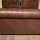 brown leather 3-seater Chesterfield sofa