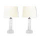 Paire de lampes de table en cristral