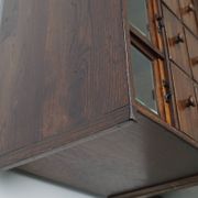 Antique German Oak Haberdashery Shop Cabinet, 1920/30s