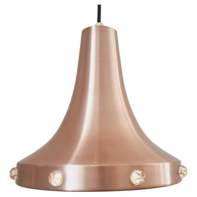 Midcentury Copper Pendant Vitrika, Sweden, 1970s