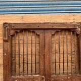 Teak patio door