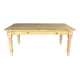 Raw wood dining table