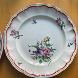 Luneville Keller Guertin - 6 floral pattern plates