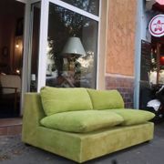 Superb vintage 70s two-seater retro space age sofa
