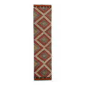 Turkish Handmade Vintage Anatolian Kilim 81 cm x 337 cm
