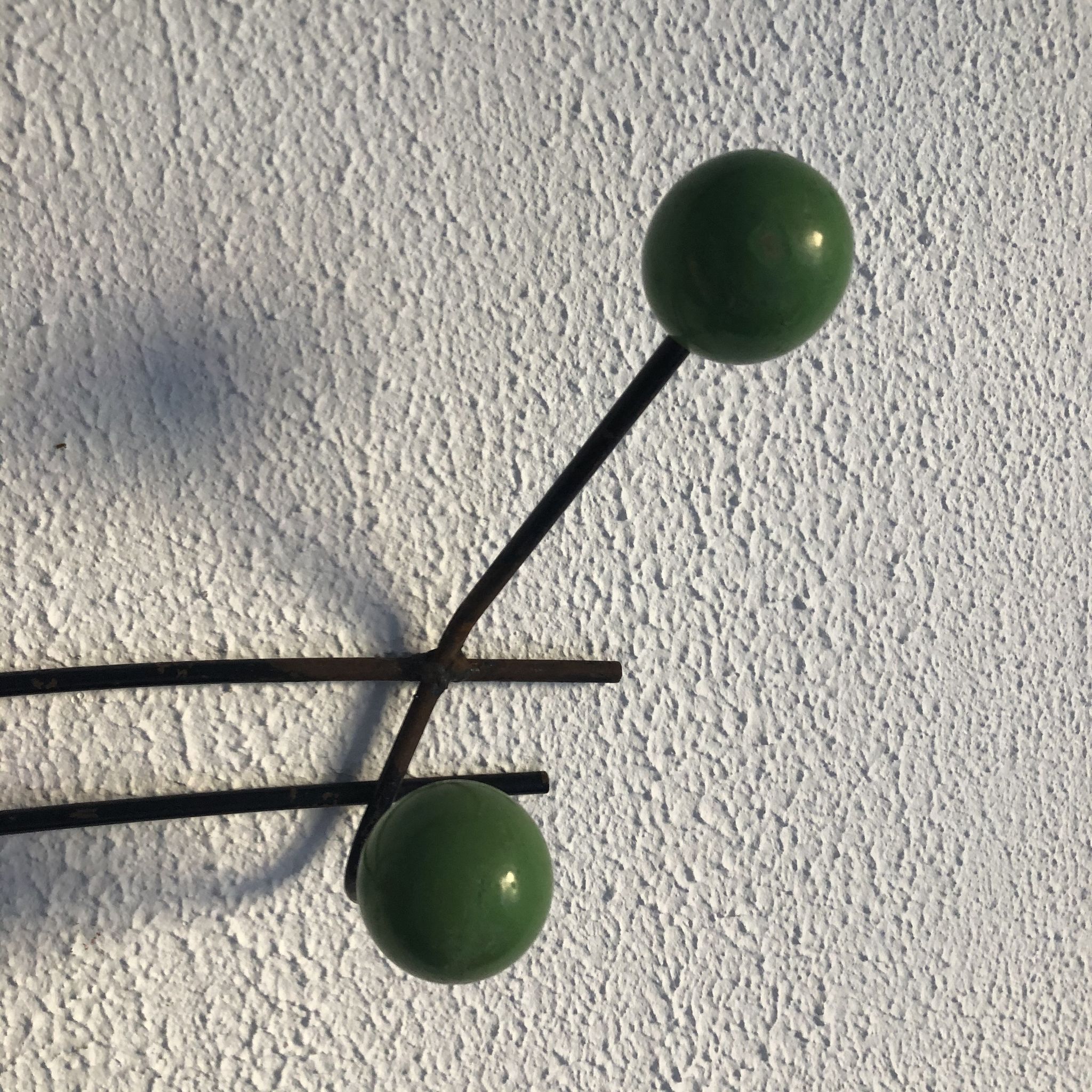 Porte-manteaux 6 patères boules vintage 1960 - 50 cm