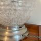 Table ball lamp in Clichy glass and Art Deco aluminum base